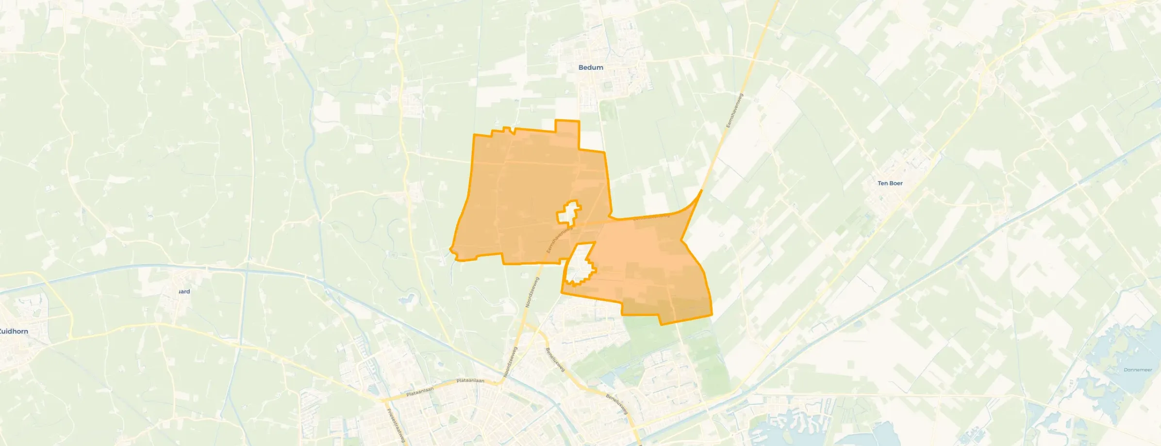 Kaart van Buitengebied Noord- en Zuidwolde