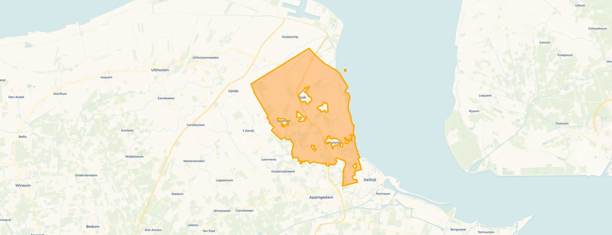 Buitengebied Noord-Bierum in Eemsdelta