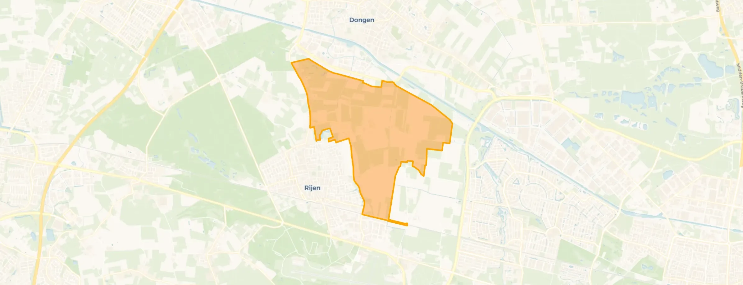 Kaart van Buitengebied Noord Rijen