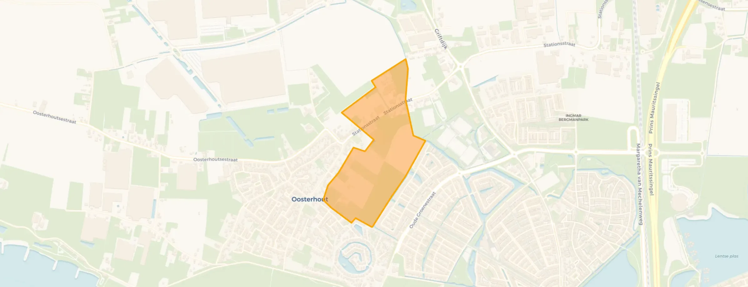 Kaart van Buitengebied Oosterhout oost