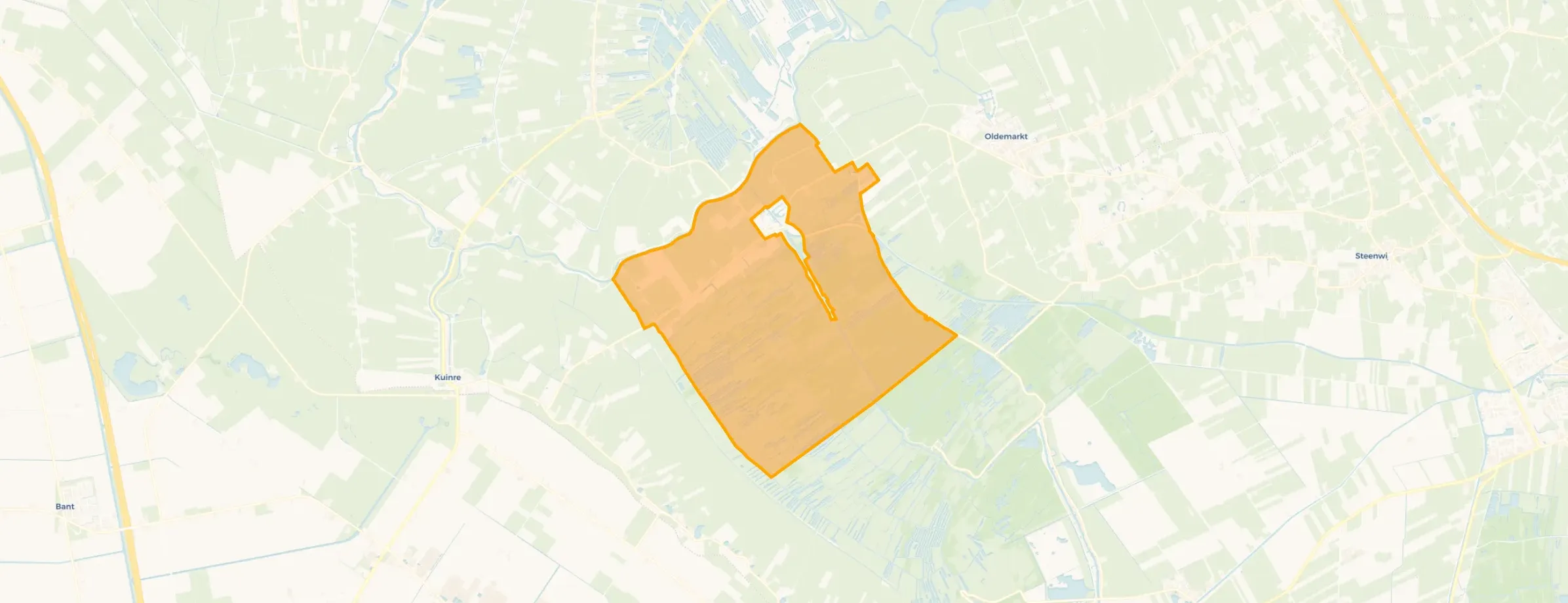 Kaart van Buitengebied Ossenzijl