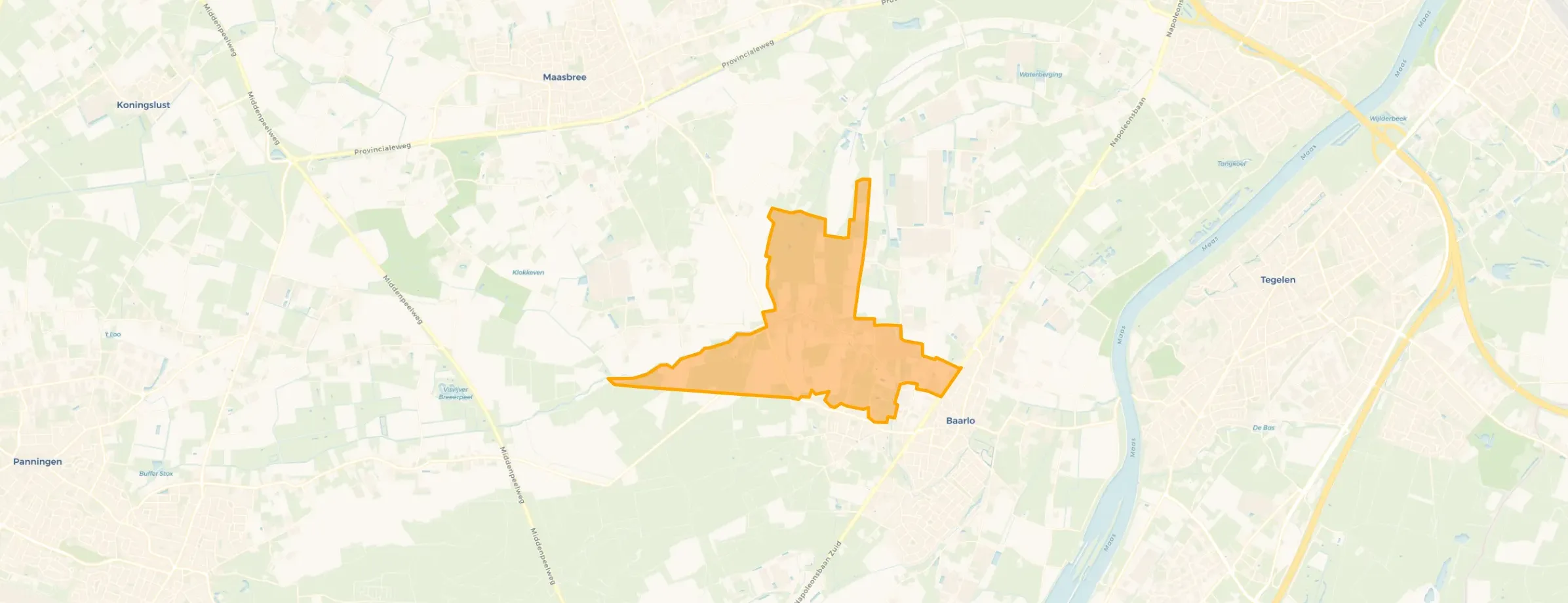 Kaart van Buitengebied Pratwinkel-Soeterbeek