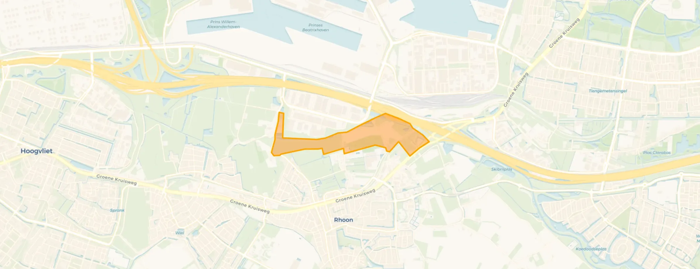 Kaart van Buitengebied Rhoon-Noord
