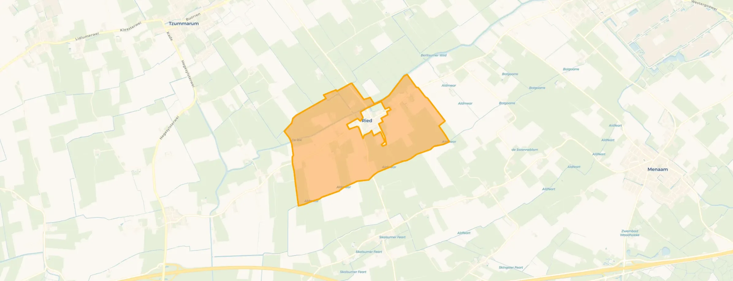Kaart van Buitengebied Ried