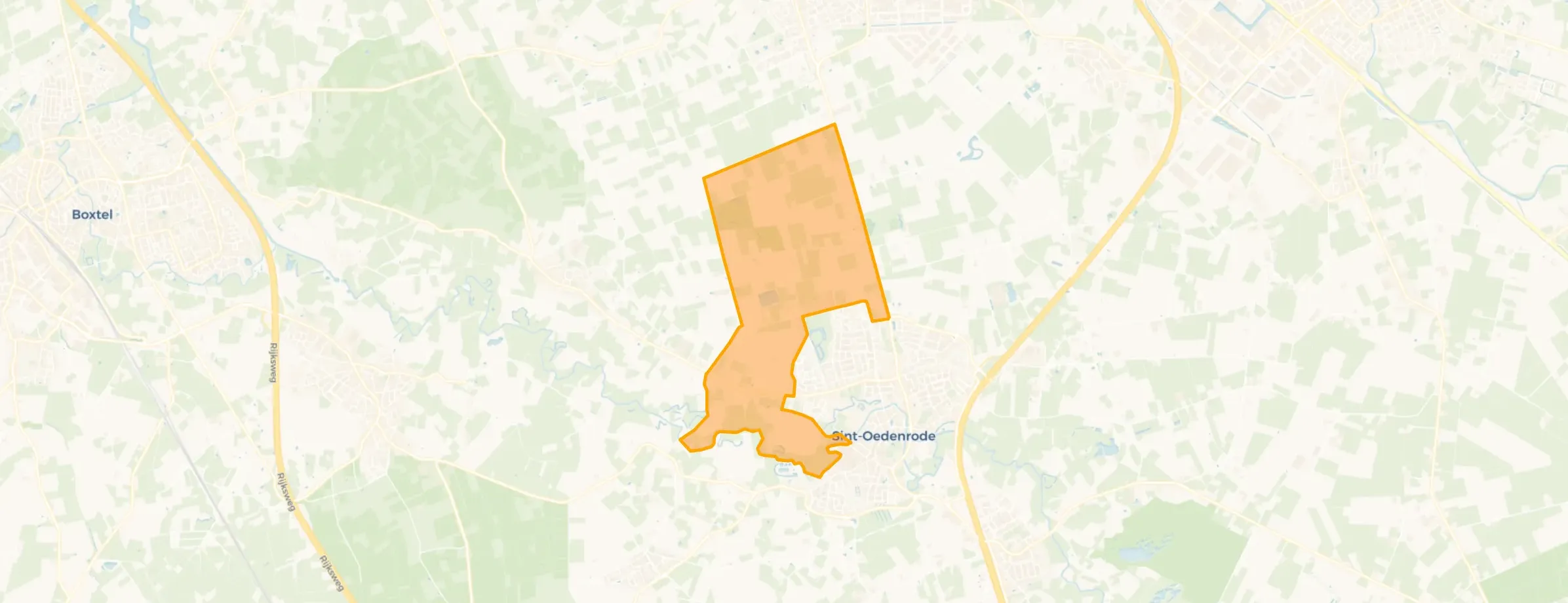 Kaart van Buitengebied Rijsingen en Schijndelse Heide