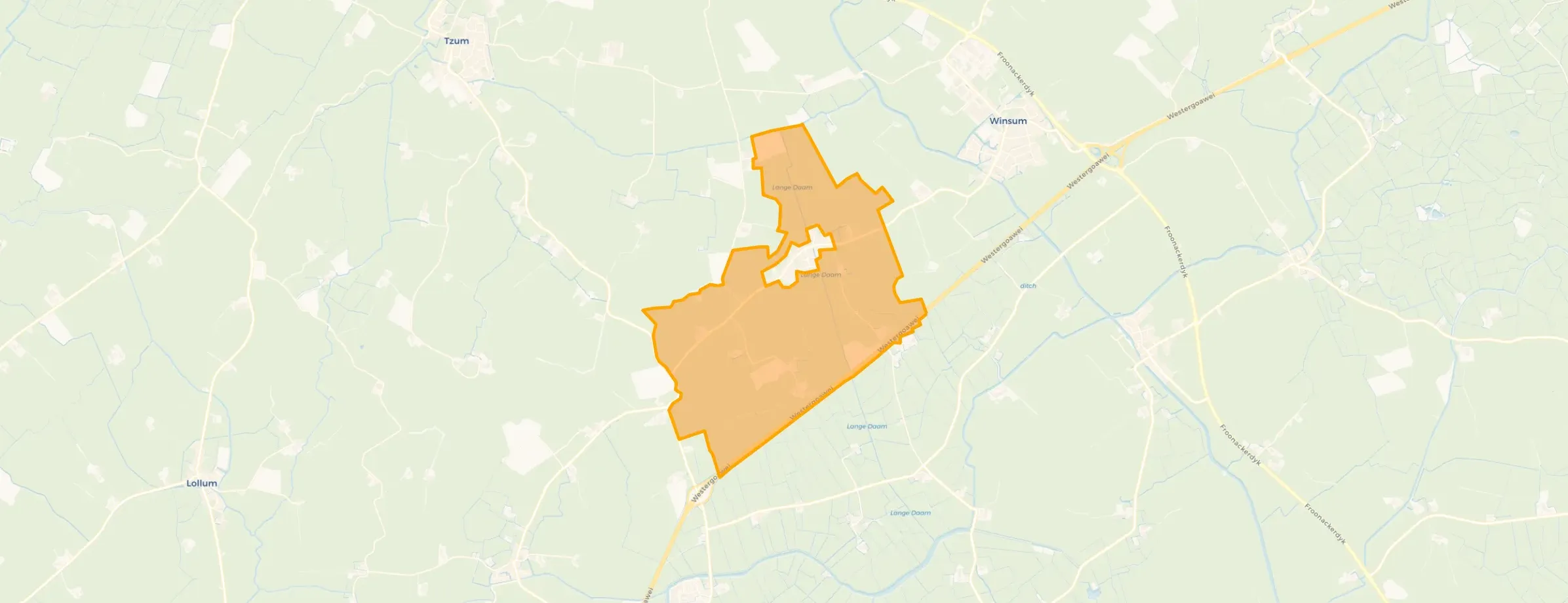 Kaart van Buitengebied Spannum
