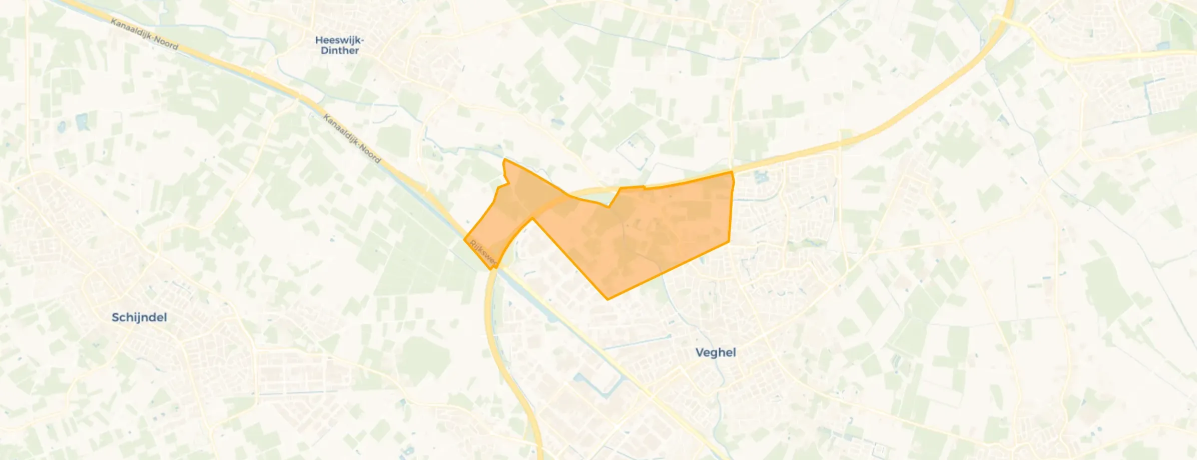 Kaart van Buitengebied Sportpark en Dorshout