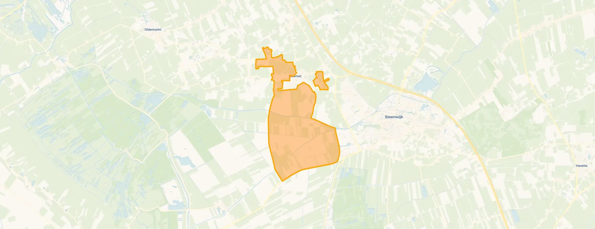 Kaart van Buitengebied Steenwijkerwold