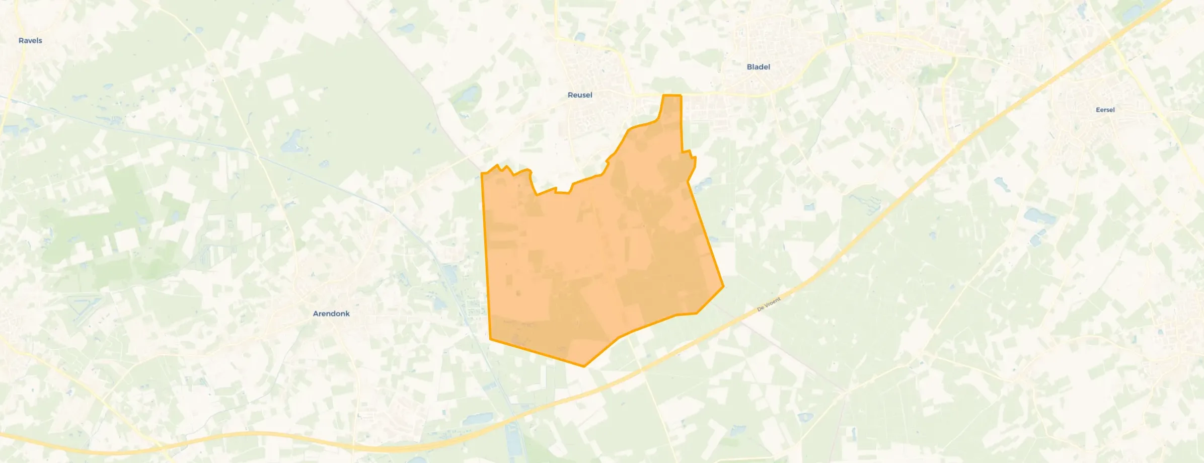 Buitengebied ten zuiden van Reusel in Reusel-De Mierden