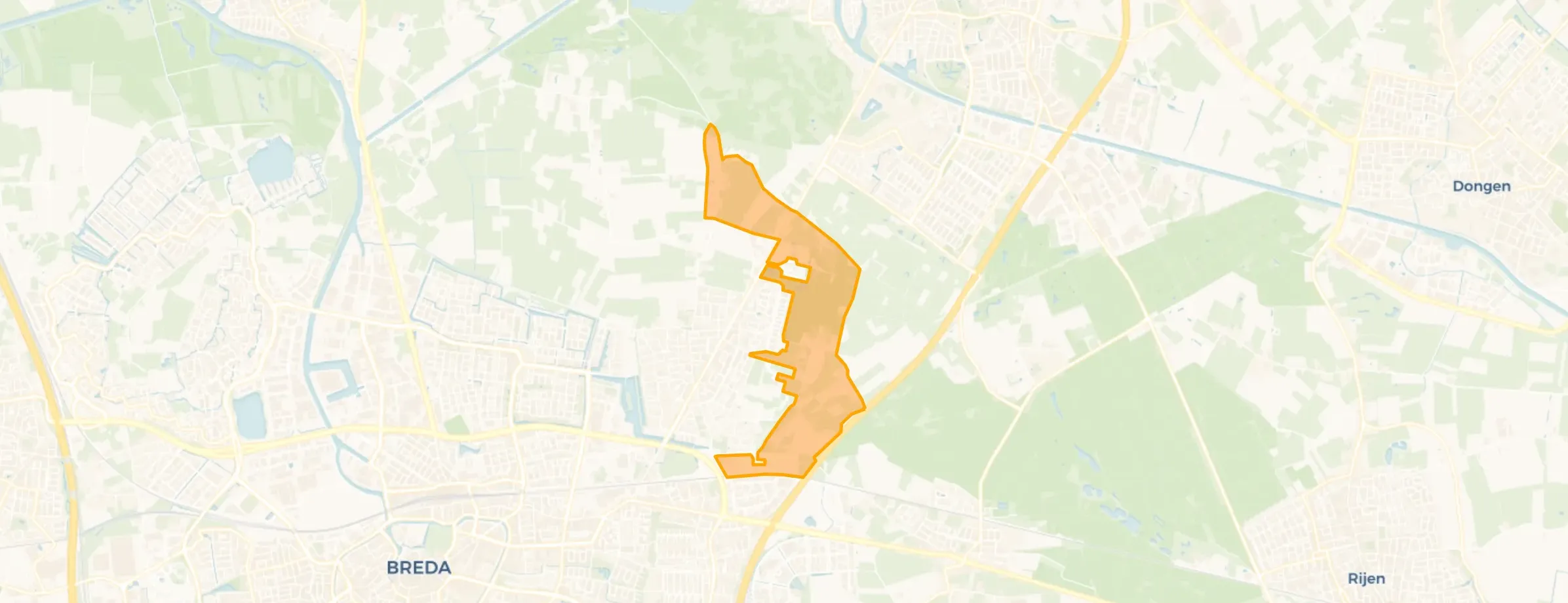 Kaart van Buitengebied Teteringen
