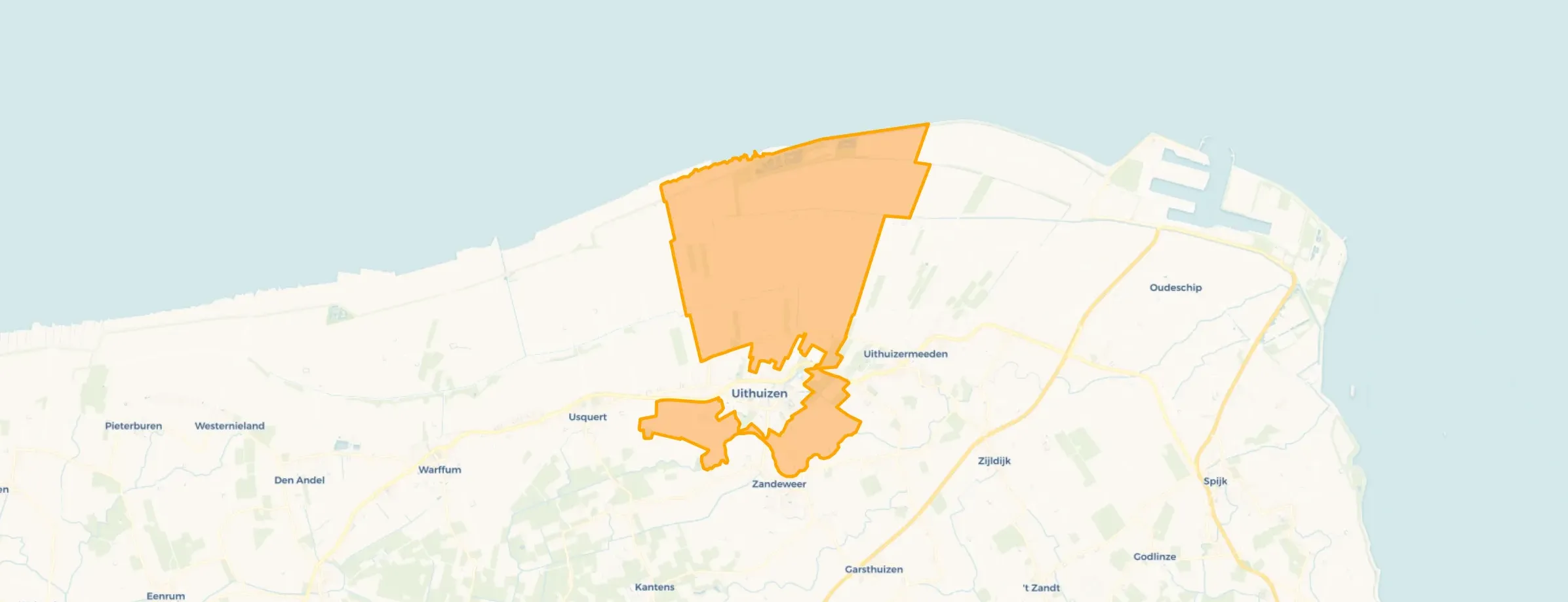 Kaart van Buitengebied Uithuizen