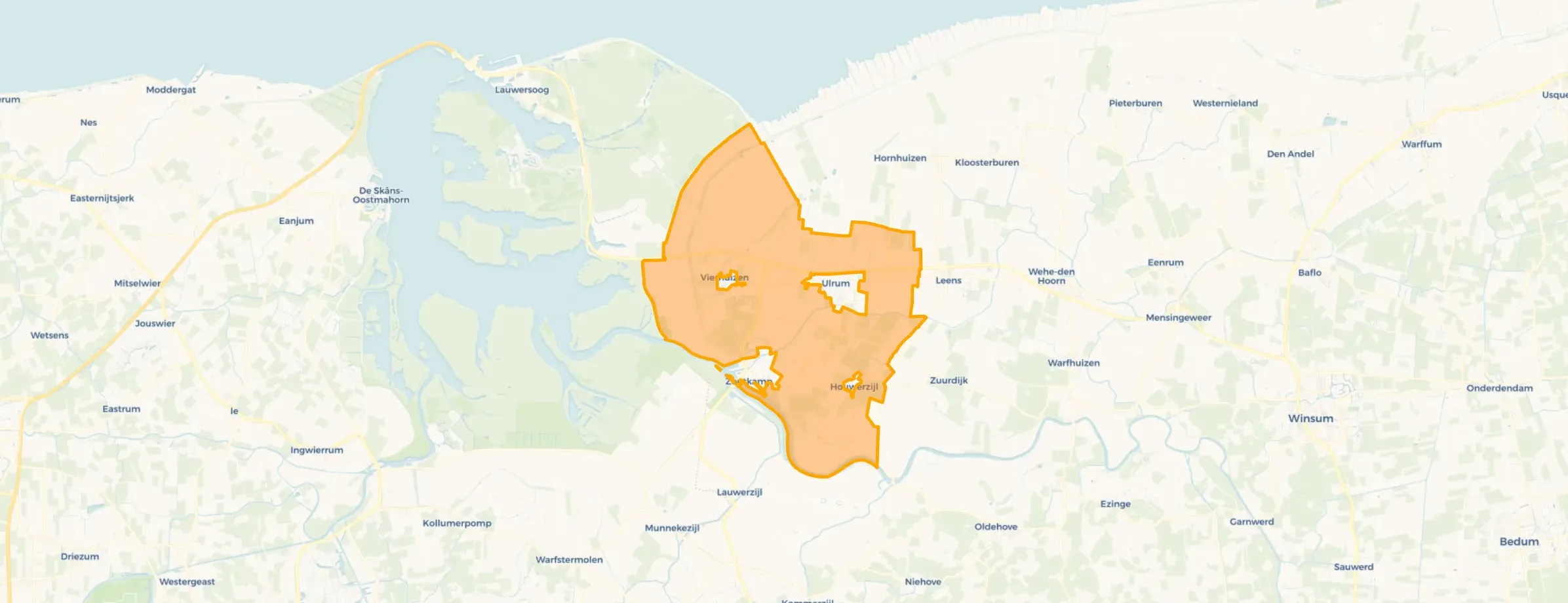 Kaart van Buitengebied Ulrum