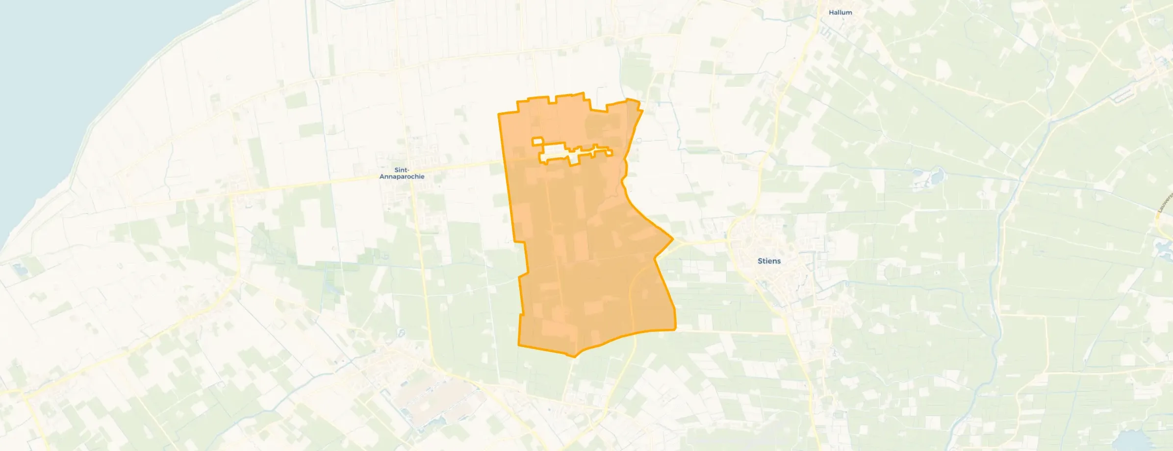Kaart van Buitengebied Vrouwenparochie
