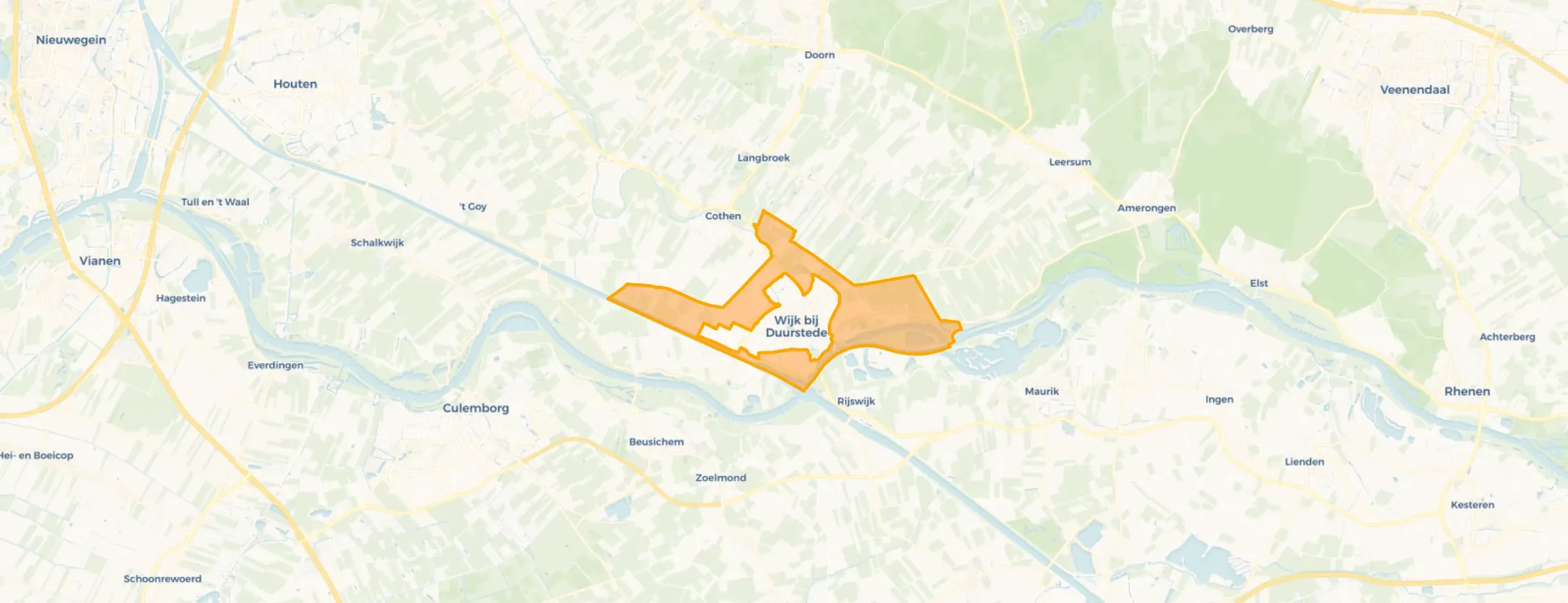 Kaart van Buitengebied Wijk bij Duurstede