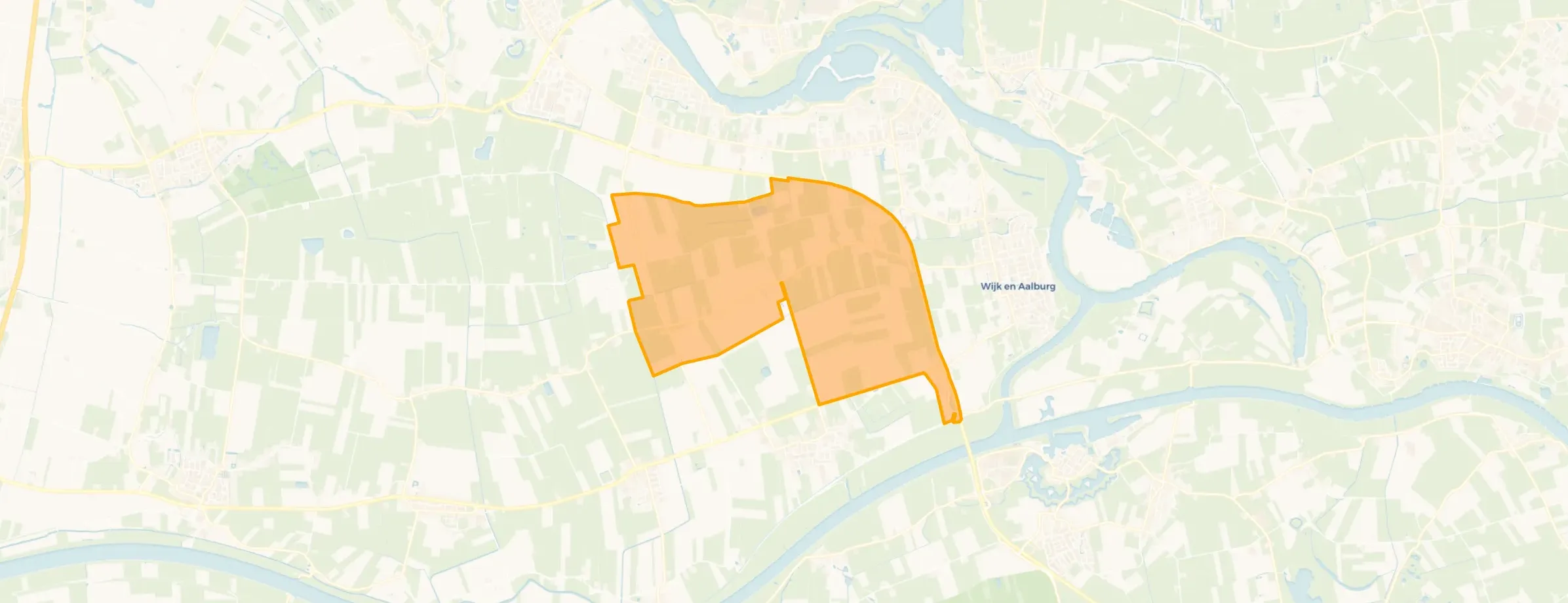 Kaart van Buitengebied Wijk en Aalburg west