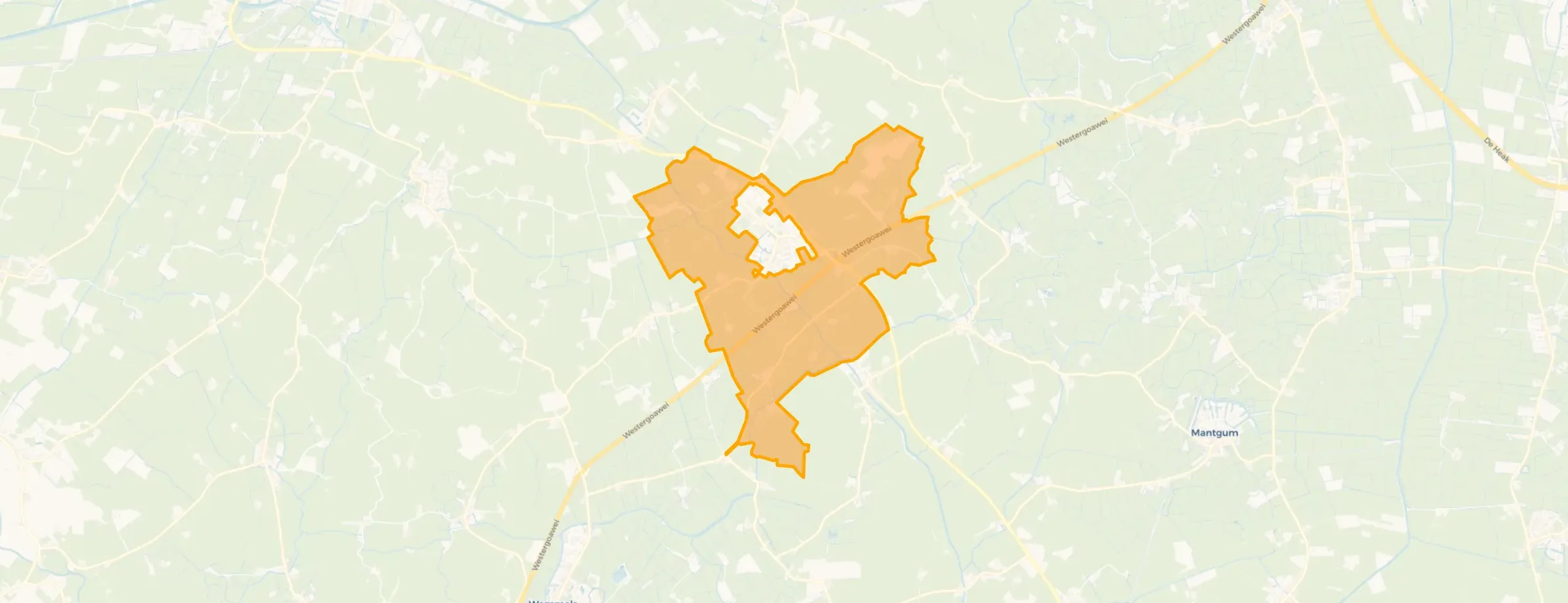 Kaart van Buitengebied Winsum