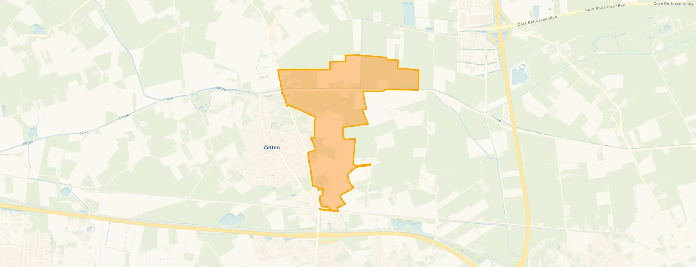 Kaart van Buitengebied Zetten Oost
