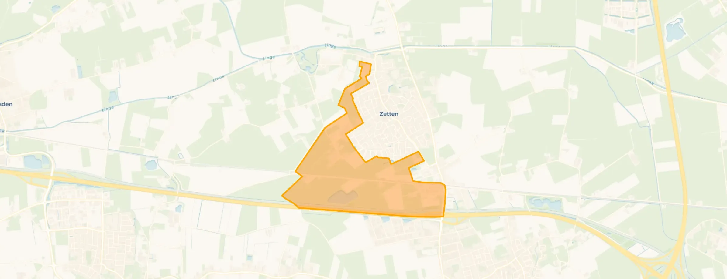 Kaart van Buitengebied Zetten West
