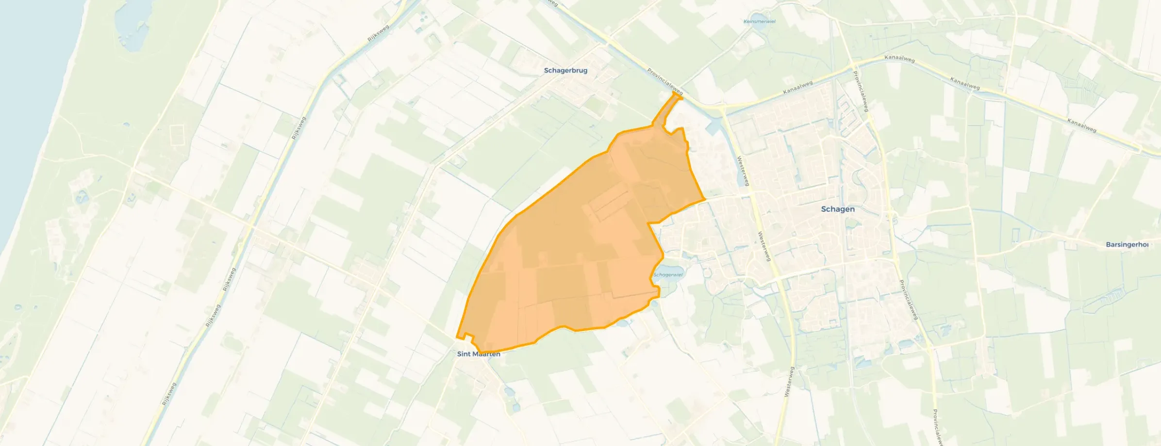 Kaart van Burghorn en Buitengebied