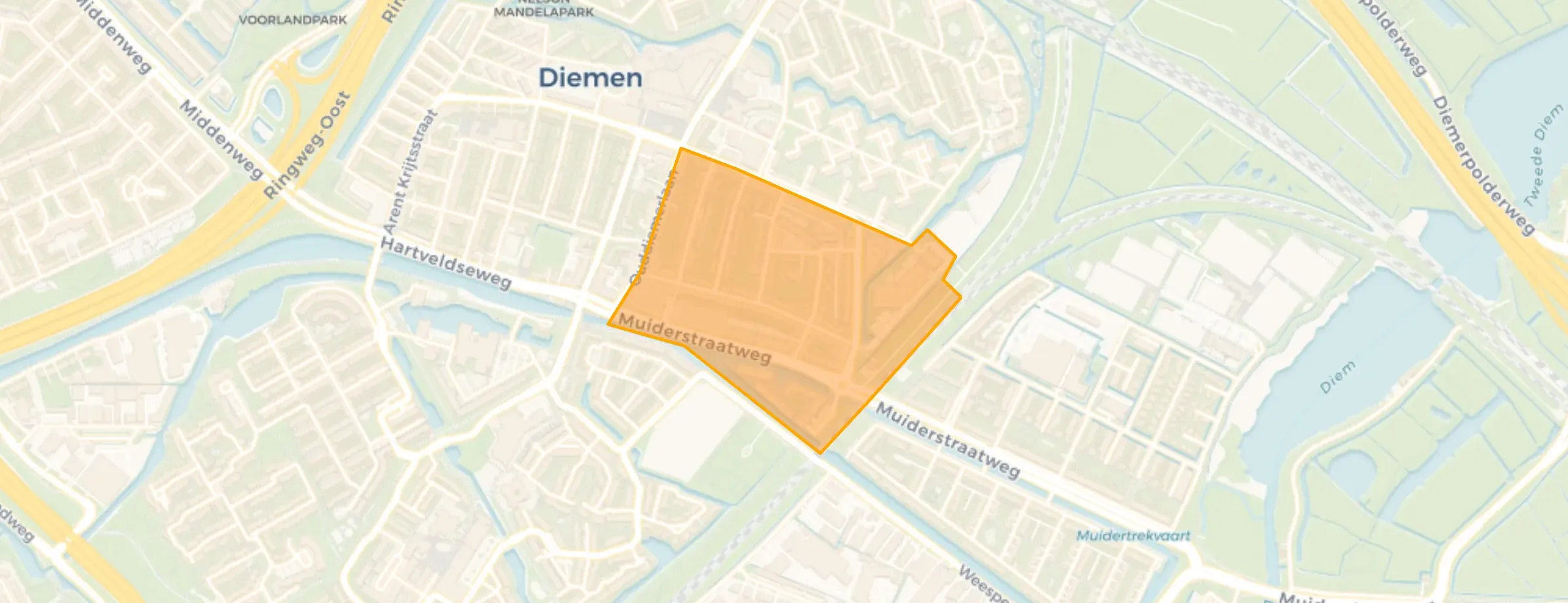 Kaart van Centrum Oost