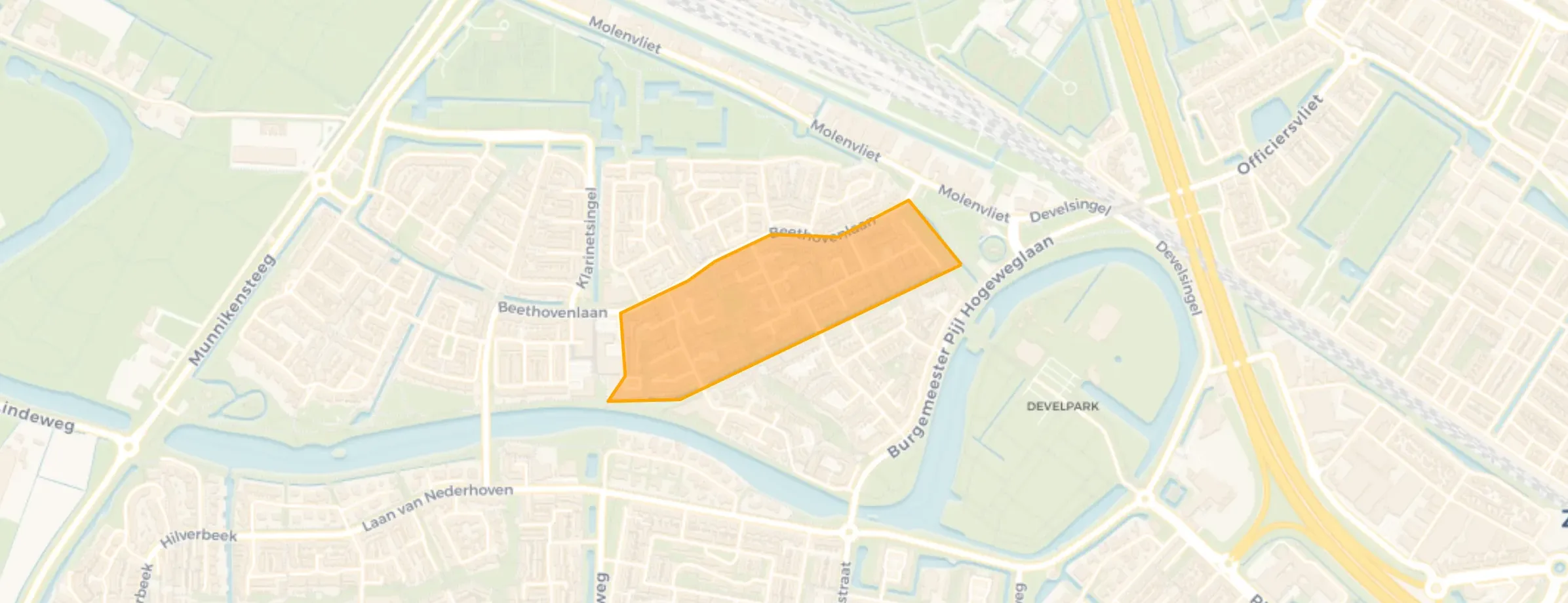 Kaart van Componistenbuurt-Midden