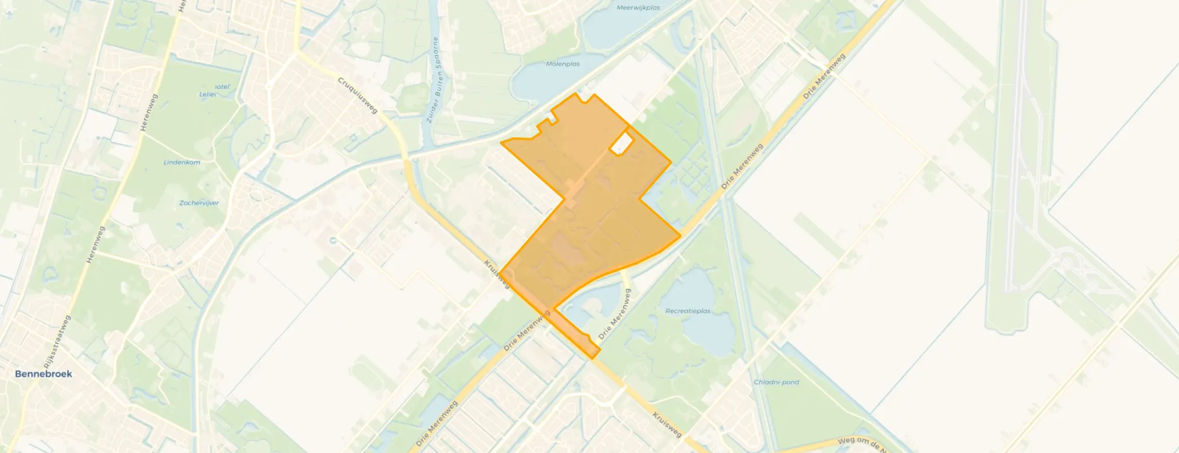 Kaart van Cruquius Omgeving