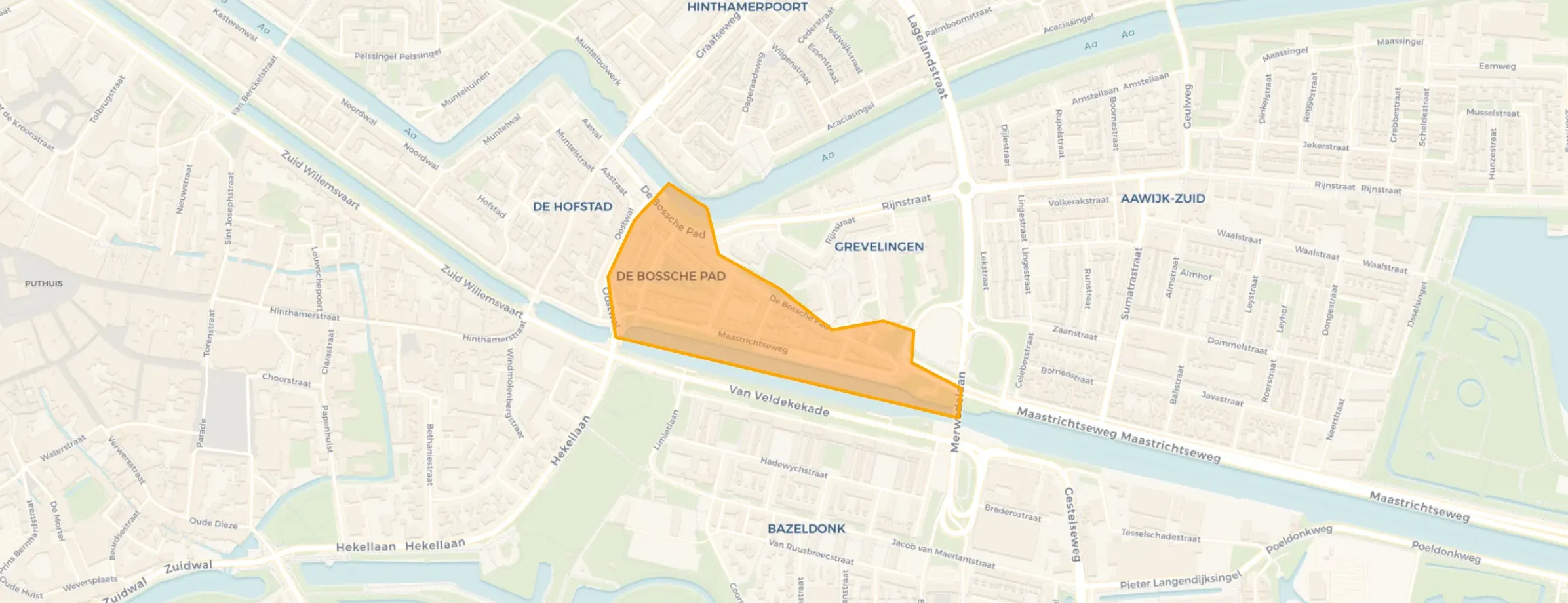 Kaart van De Bossche Pad