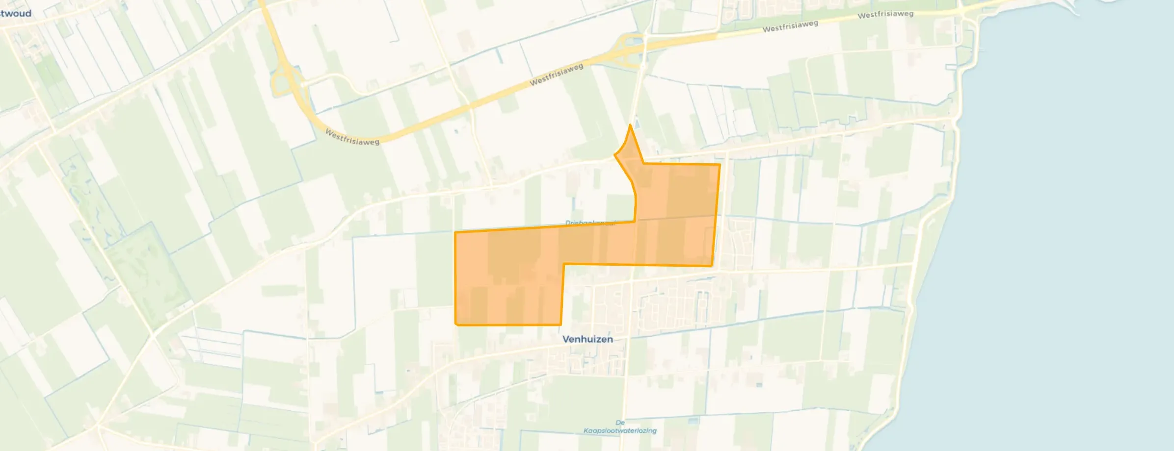 Kaart van De Hout en Blokdijk venhuizen