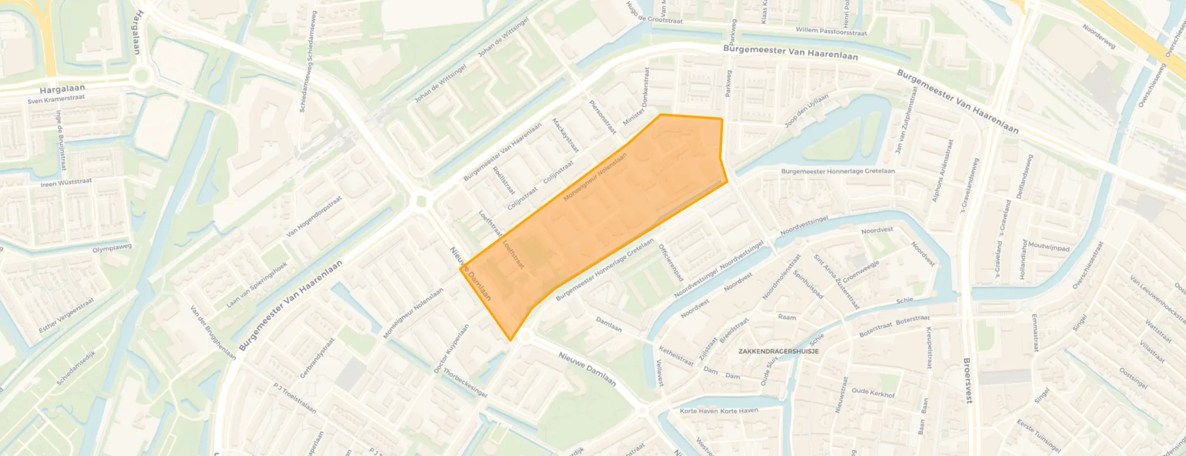 Kaart van De Meesterbuurt