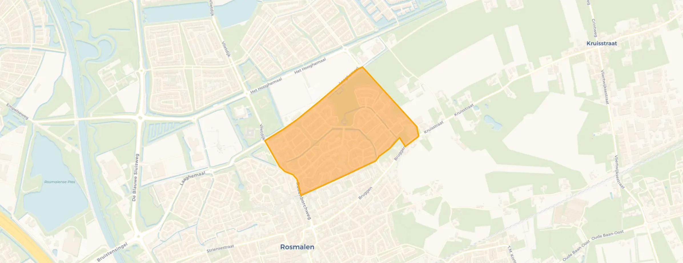 Kaart van De Overlaet oost