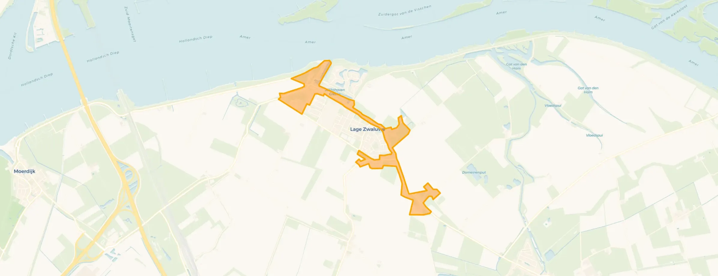 Buurt Die Swaluw, Lage Zwaluwe