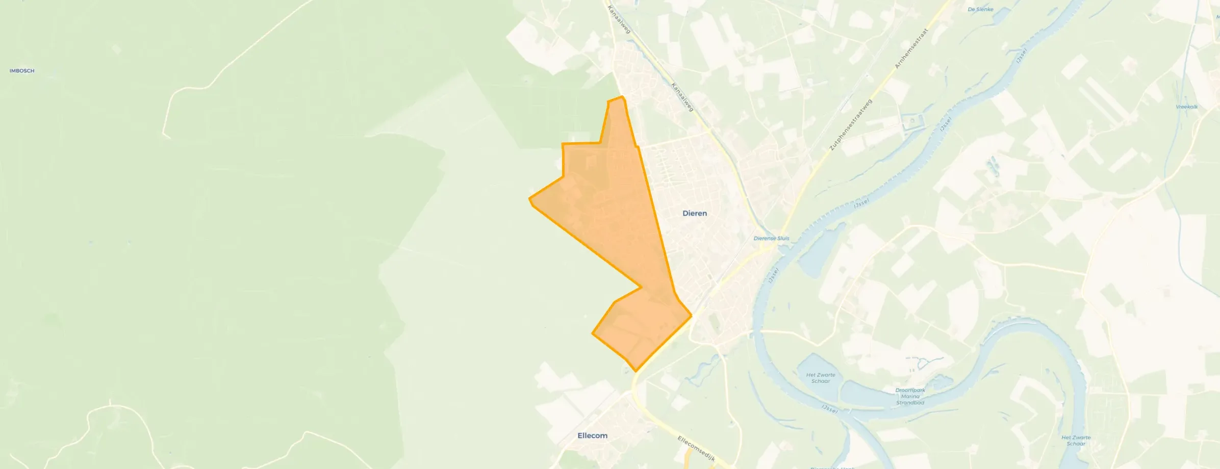 Buurt Dieren-West boven spoorlijn, Dieren
