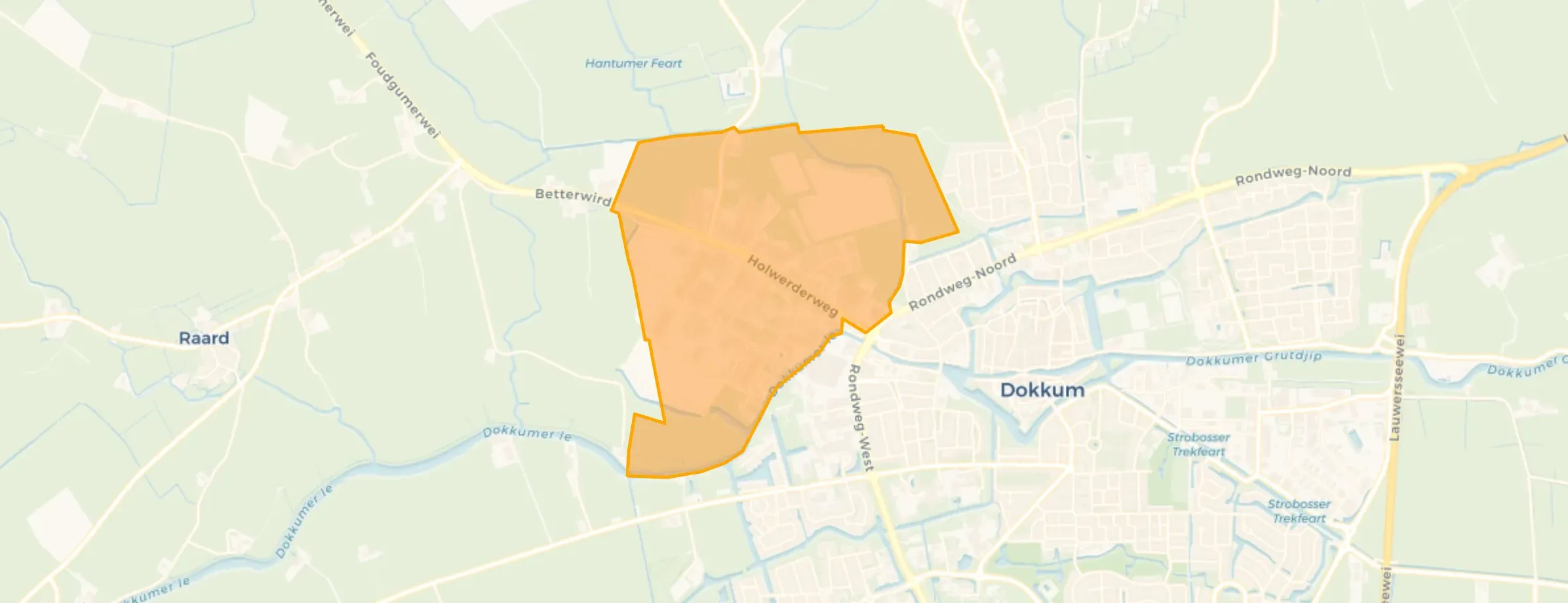 Kaart van Dokkum Betterwird
