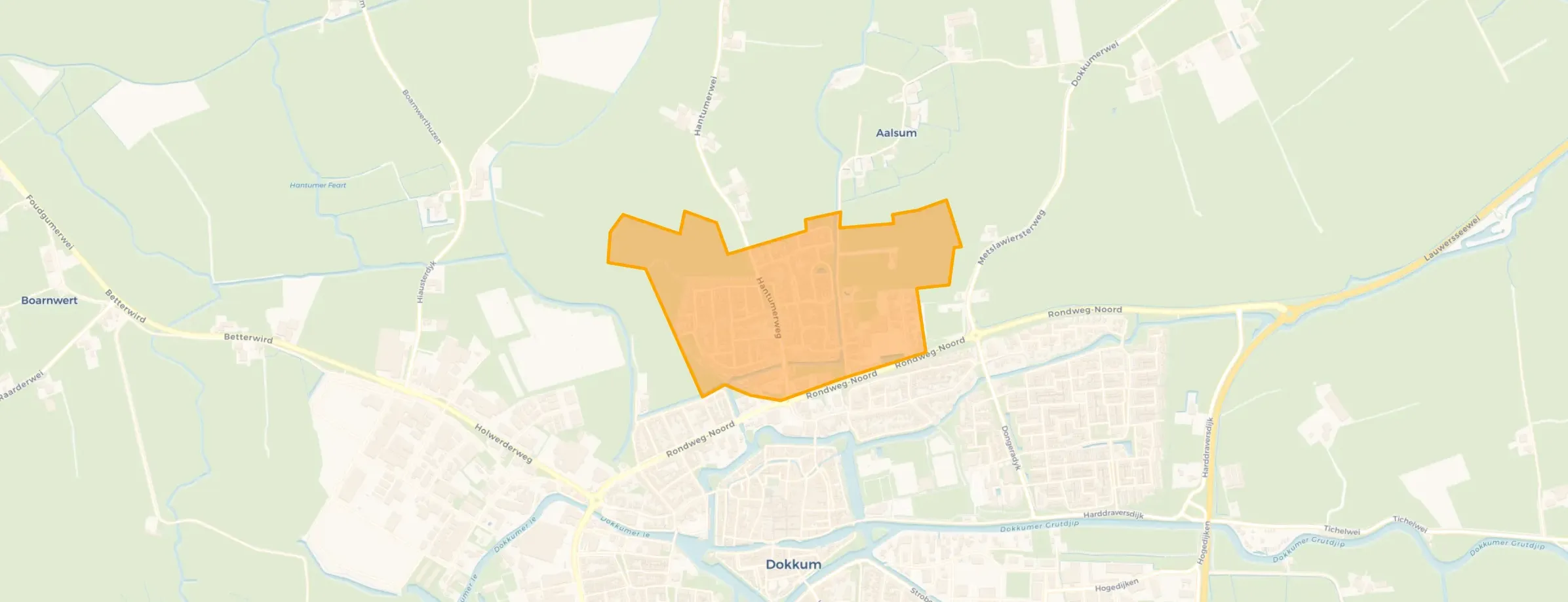 Kaart van Dokkum Weeshuislanden