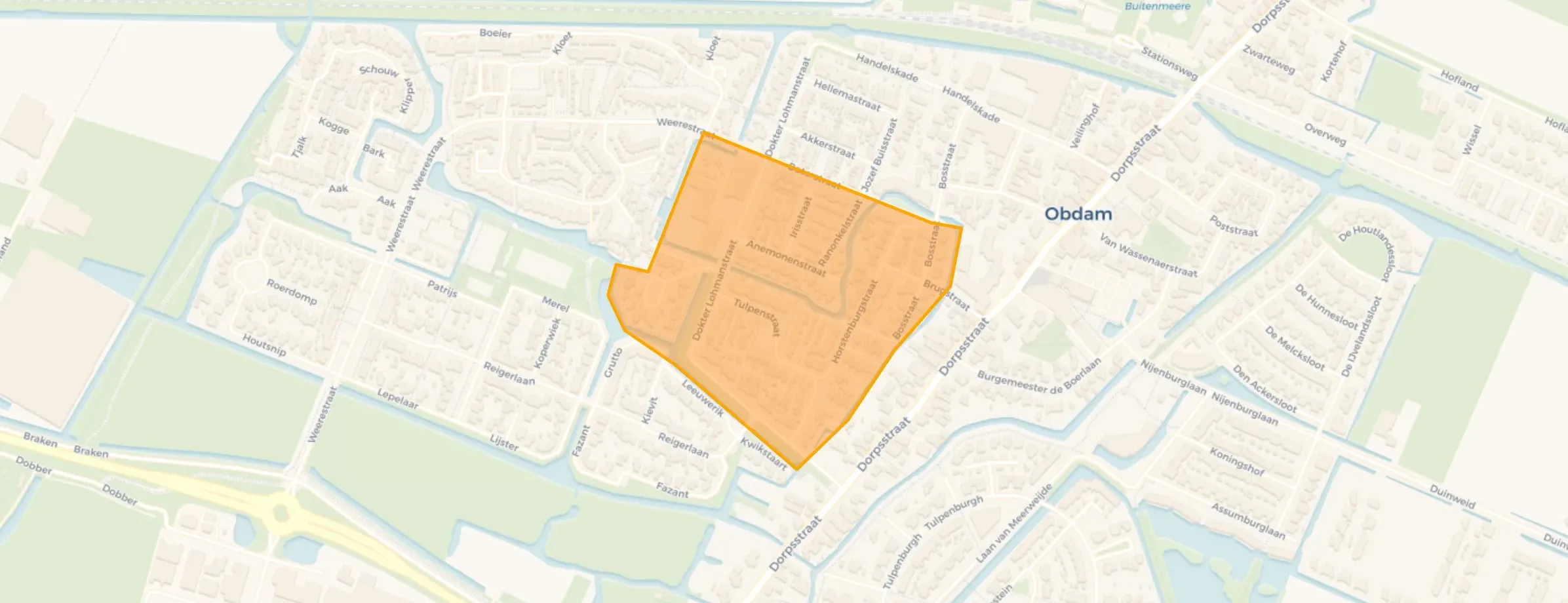 Dokter Lohmanstraat en omgeving in Koggenland