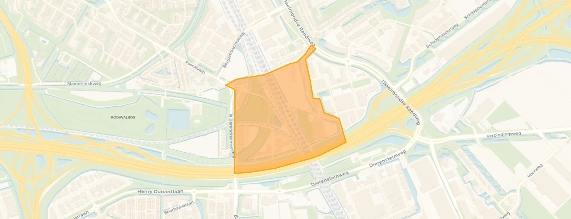 Kaart van Dordtsestraatweg