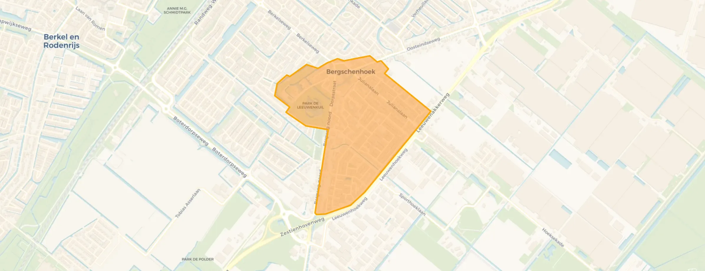 Kaart van Dorp Bergschenhoek