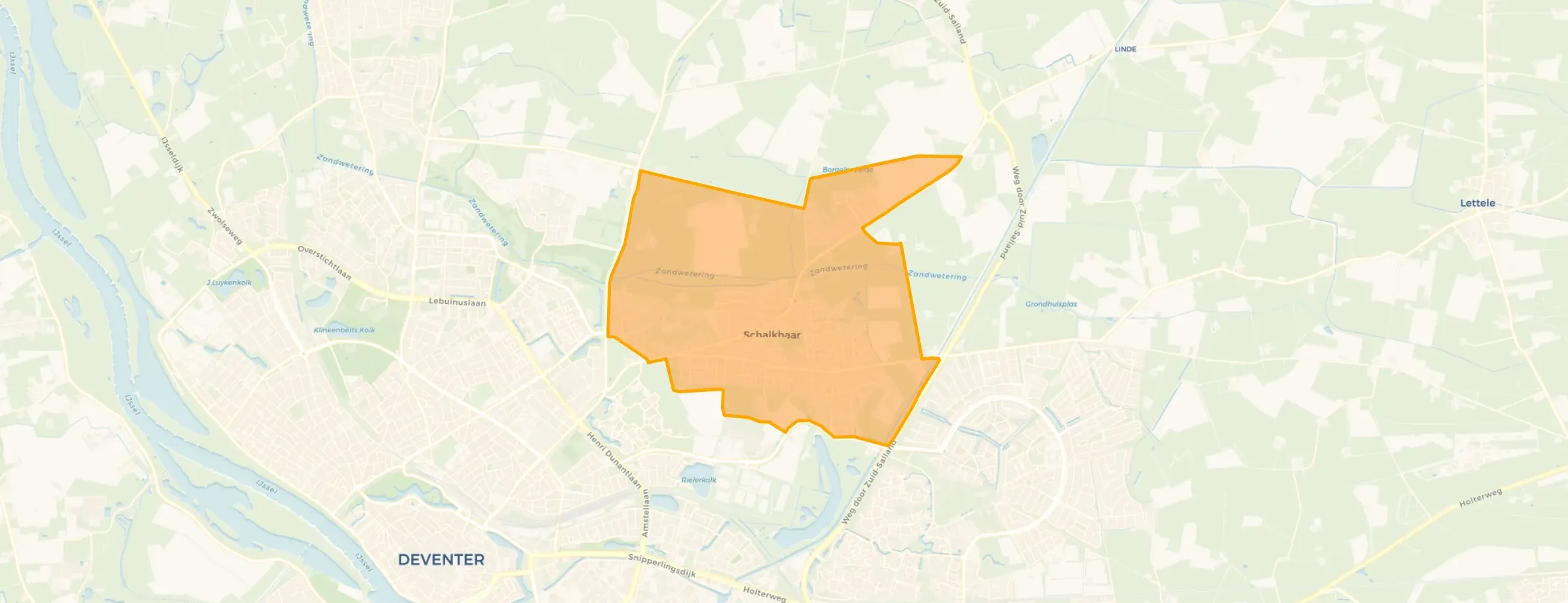 Kaart van Dorp Schalkhaar