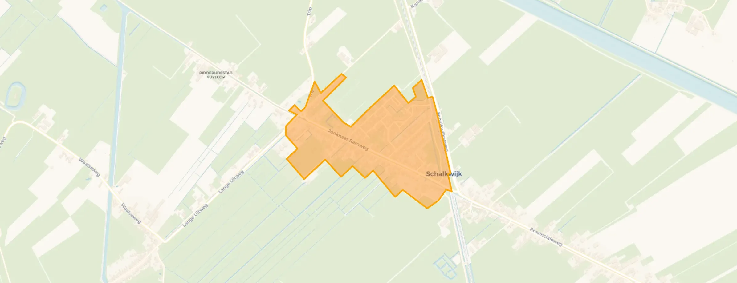 Kaart van Dorp Schalkwijk West