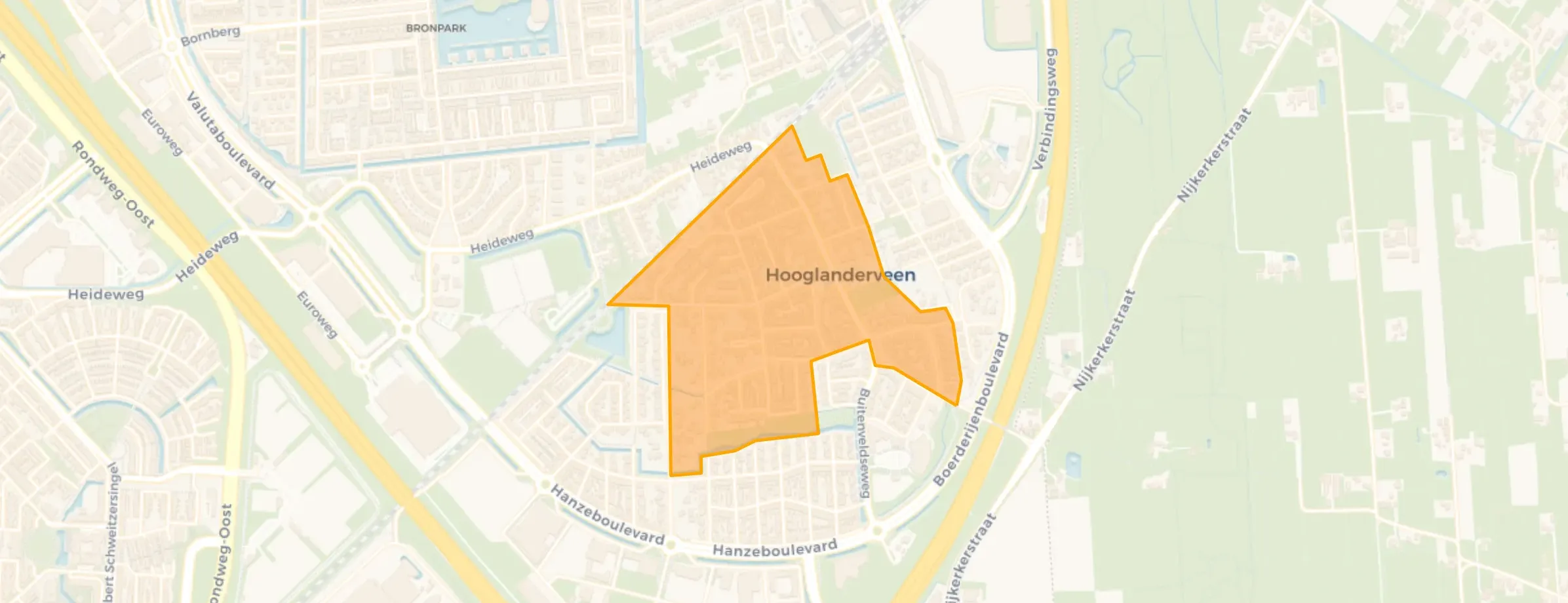 Buurt Dorpskern Hooglanderveen, Hooglanderveen