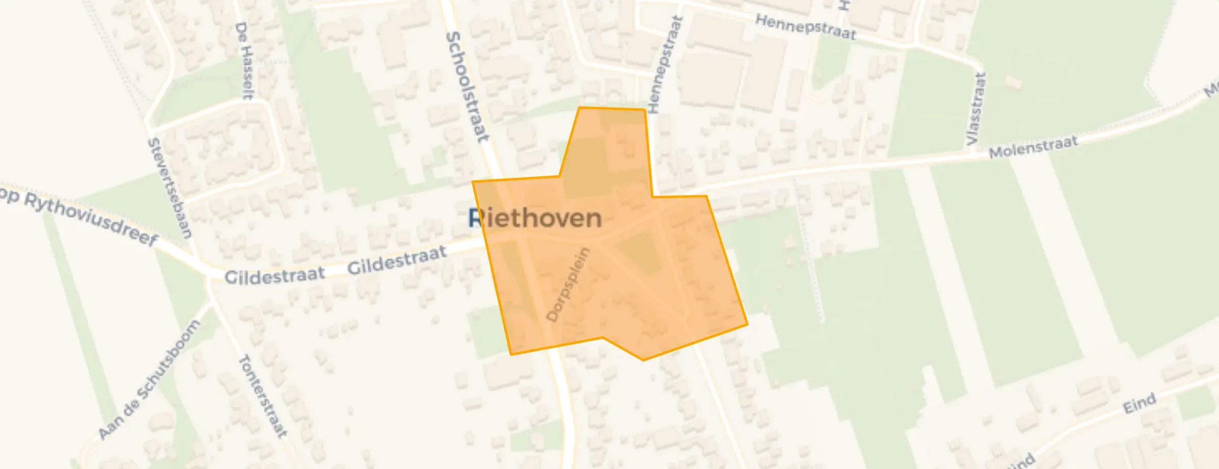 Kaart van Dorpsplein en omgeving