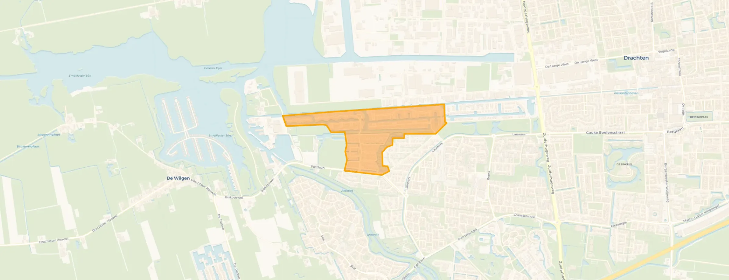 Kaart van Drachstervaart west