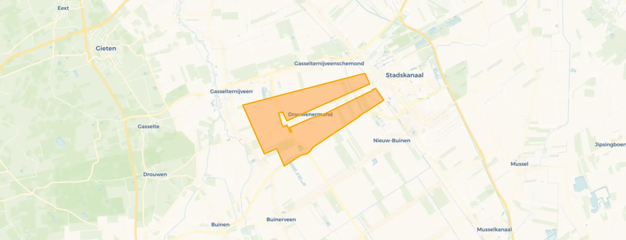 Kaart van Drouwenermond Buitengebied