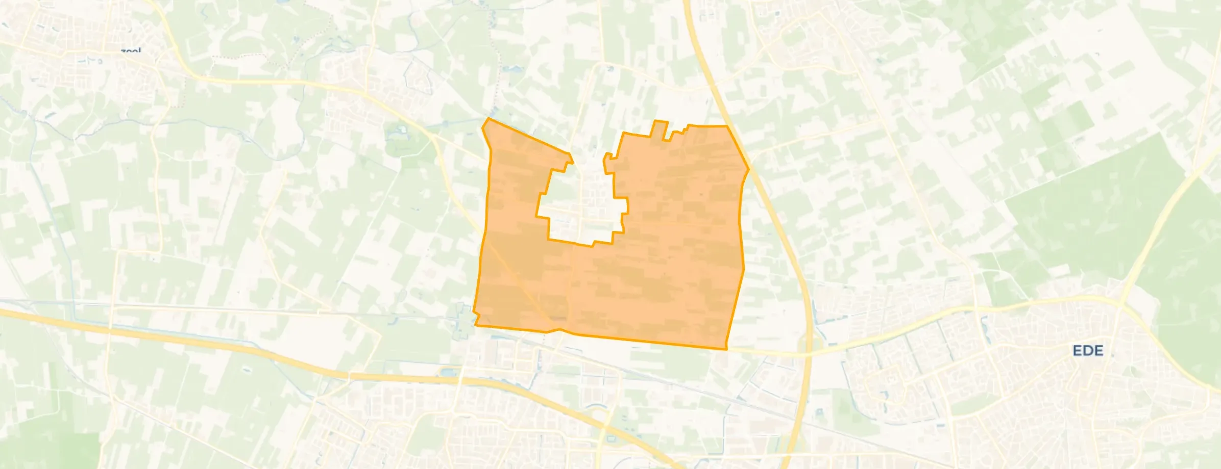 Kaart van Ederveen buitengebied