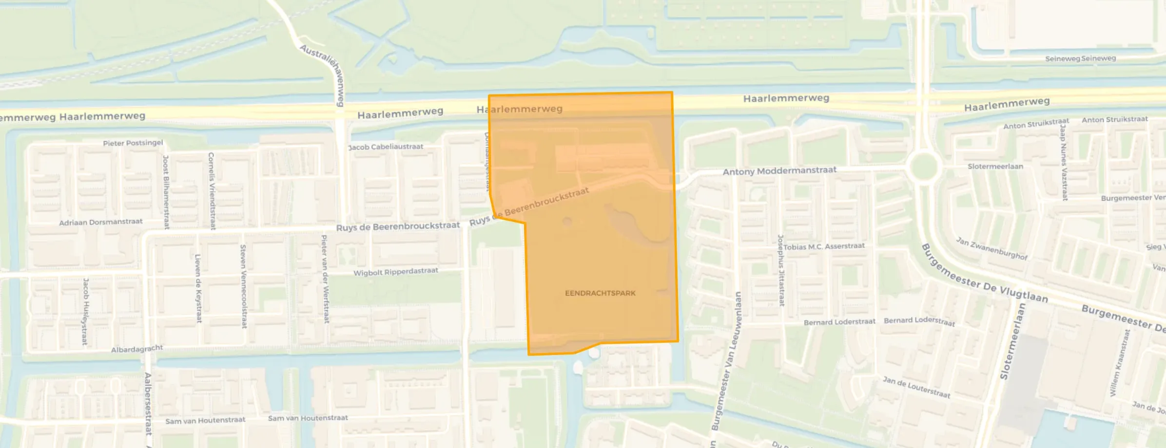 Kaart van Eendrachtspark