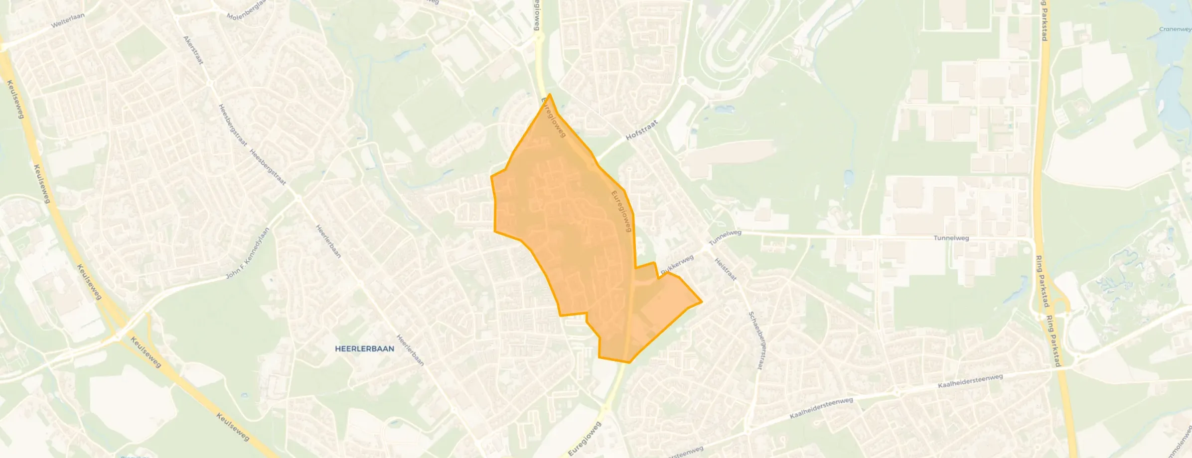 Kaart van Egstraat en omgeving