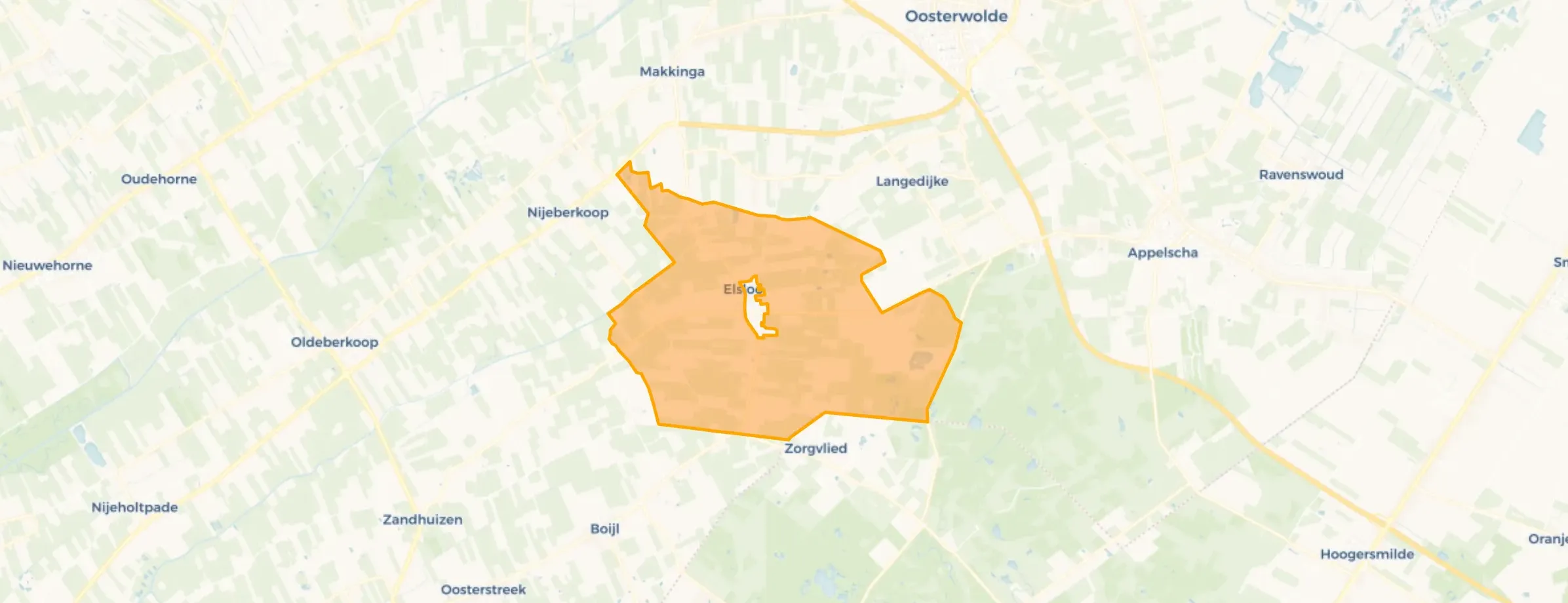 Kaart van Elsloo-Buitengebied