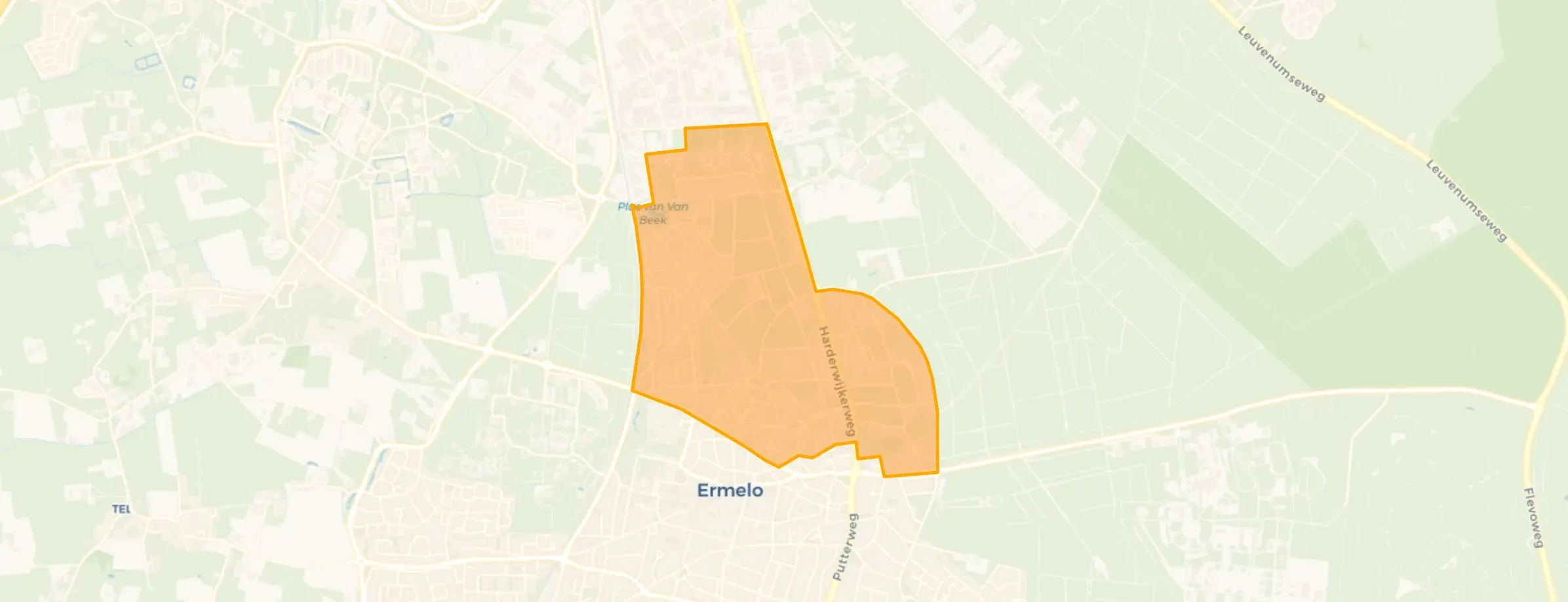 Kaart van Ermelo - Noord