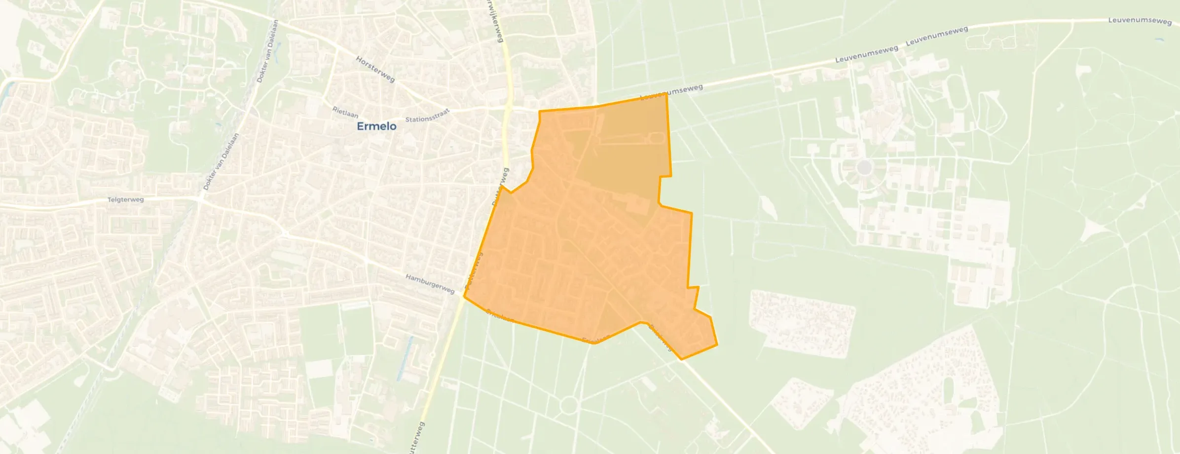 Kaart van Ermelo - Oost