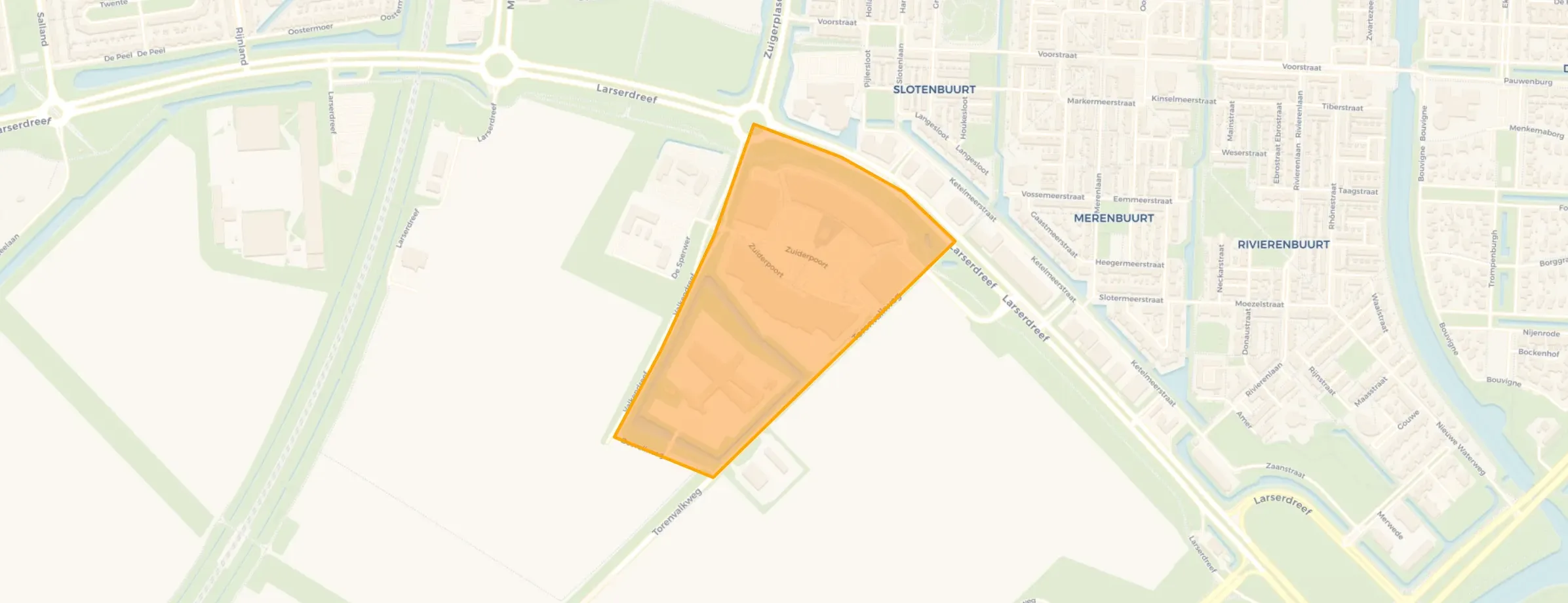 Kaart van Fauna Bosvalkweg Zuiderpoort